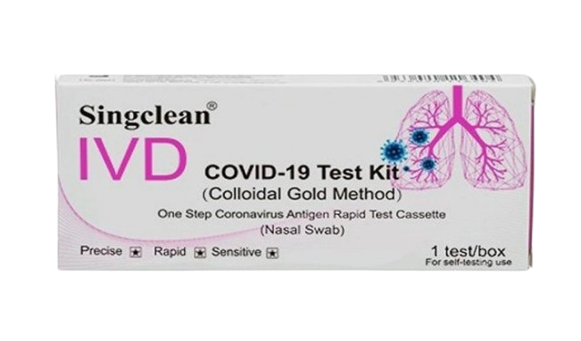 150x Singclean Antigenní rychlotest na COVID-19 z přední části nosu - jednokusový