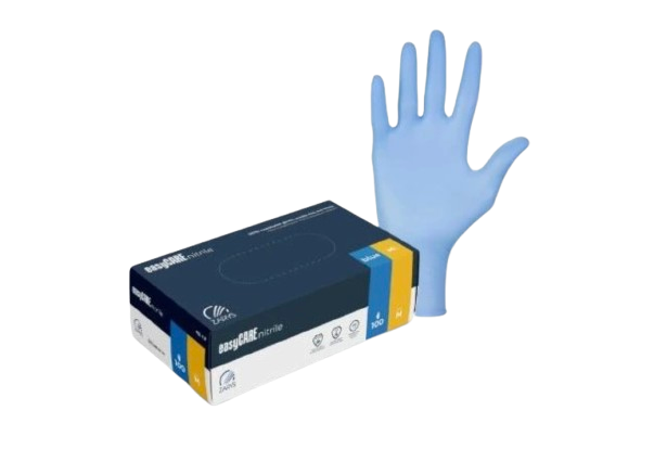 easyCARE AQL 1,0 - nitrilové rukavice, bezpudr., vel. XS, S, M, L, XL (100ks), modrá, nesterilní