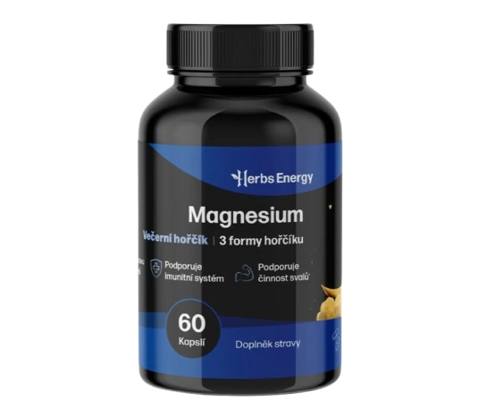Herbs Energy Magnesium Večerní hořčík, 60 kapslí