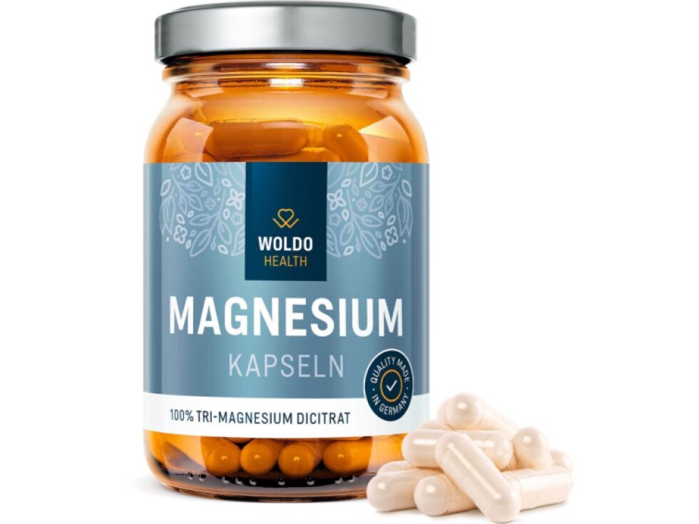 WoldoHealth® Hořčík Tri-Magnesium dicitrát, 120kapslí