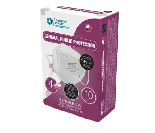 10x Český Respirátor FFP2 - bílá