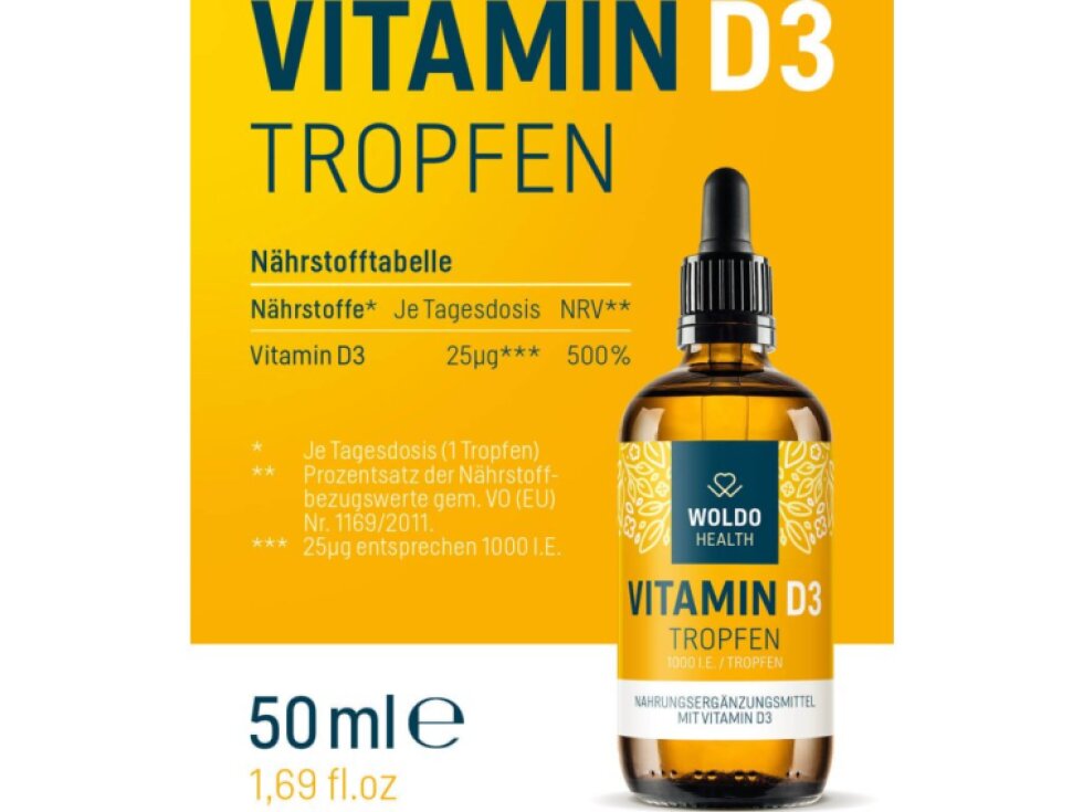 WoldoHealth® Vitamín D3 1000 IU, 50ml