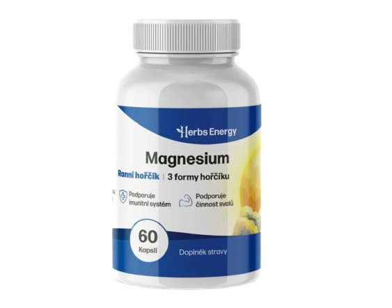 Herbs Energy Magnesium Ranní hořčík, 60 kapslí