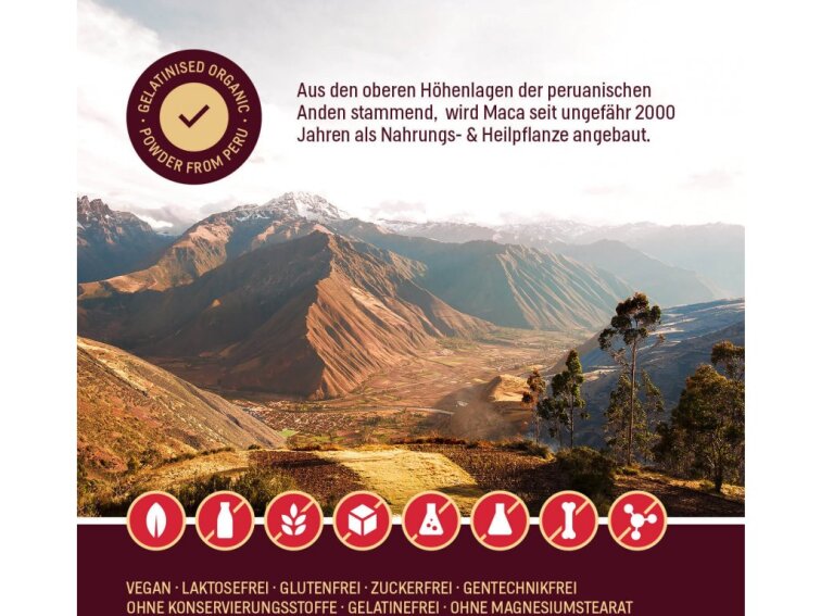 WoldoHealth® Maca červená BIO prášek, 300g