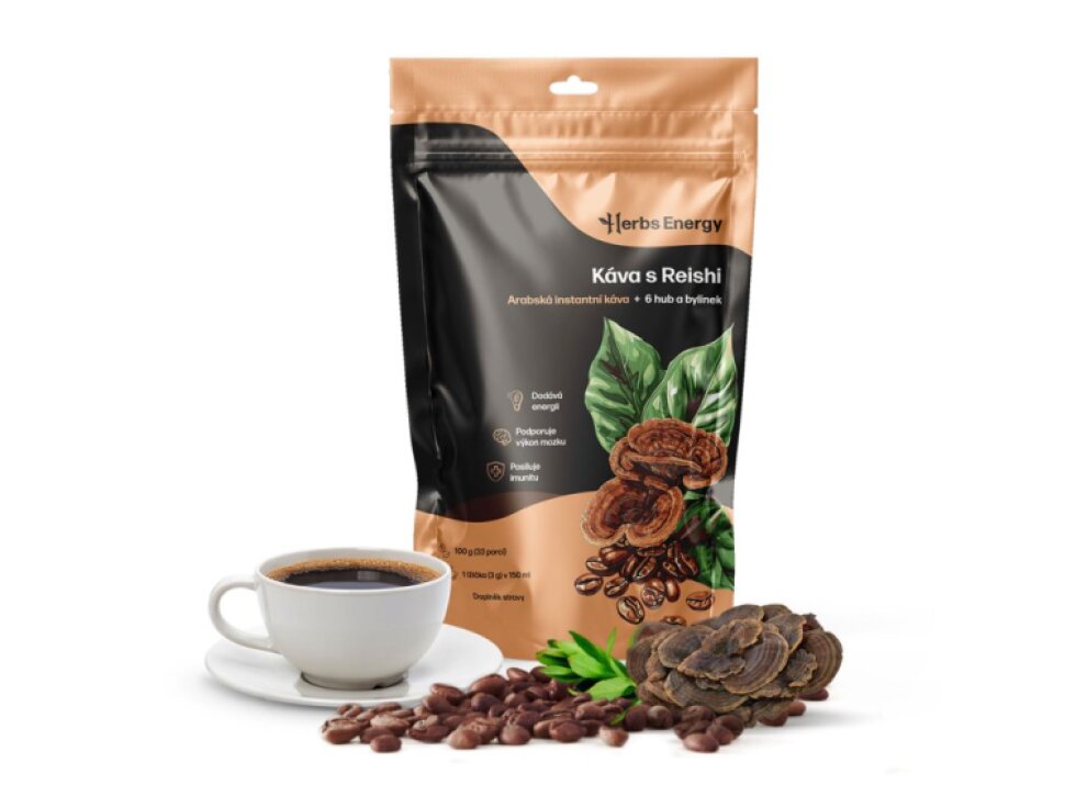 Herbs Energy Coffee Mix – arabská káva s 6 adaptogeny, 100g