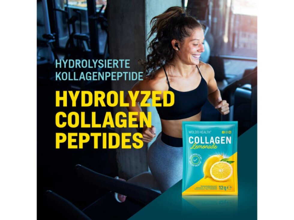 WoldoHealth® Mořský a hovězí kolagen Citronáda, 25x12g
