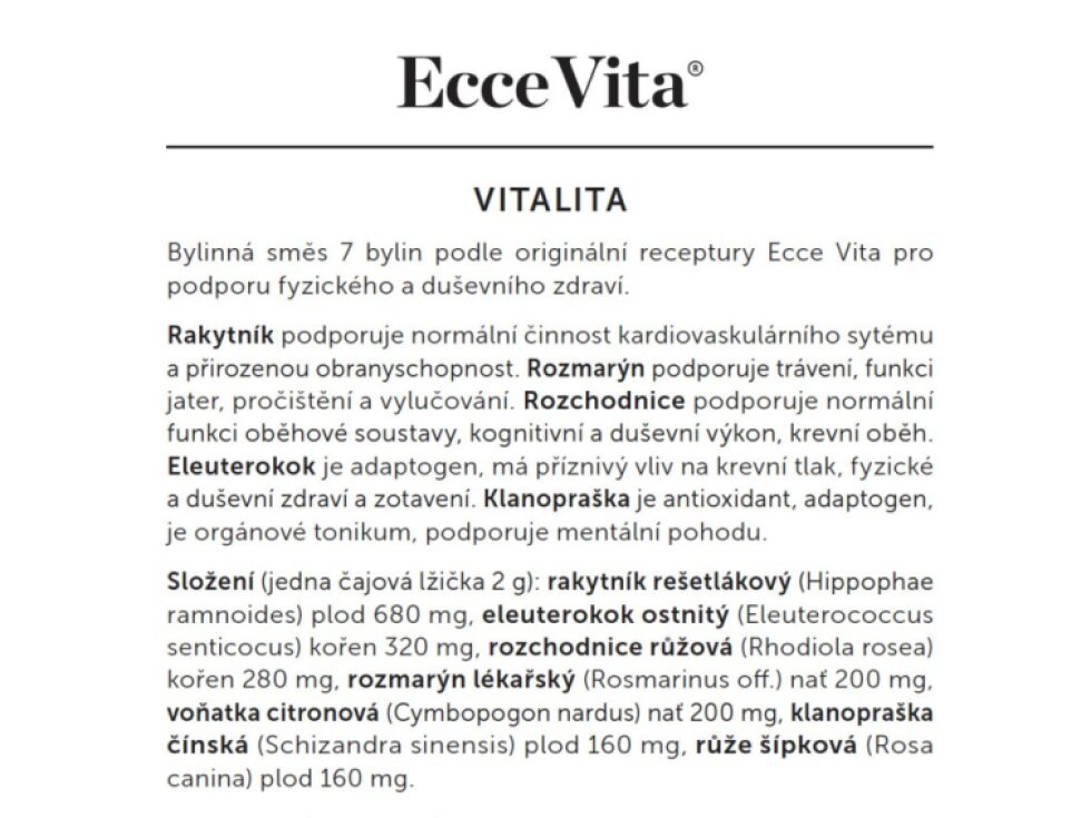 Bylinná směs Vitalita, 50g