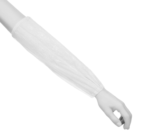 Fóliové návleky na paže bílé, 100ks