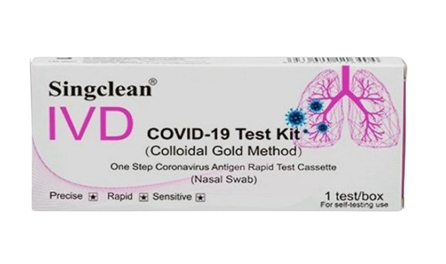 10x Singclean test antigen COVID-19 - výtěrový z přední části nosu