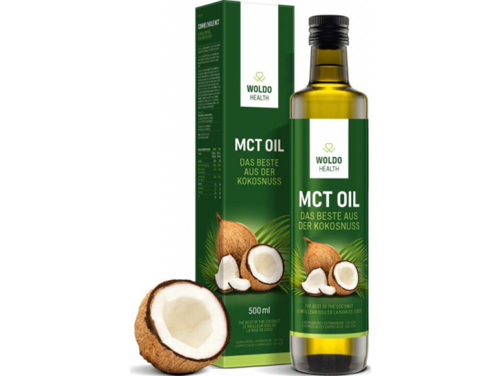 WoldoHealth® MCT olej 100% kokosového oleje, 500ml