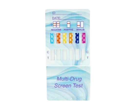 1x Healgen Multi drogový test na 7 drog (AMP, MET, THC, COC, BZO, OPI, MDMA) z moči ( kód 1344)