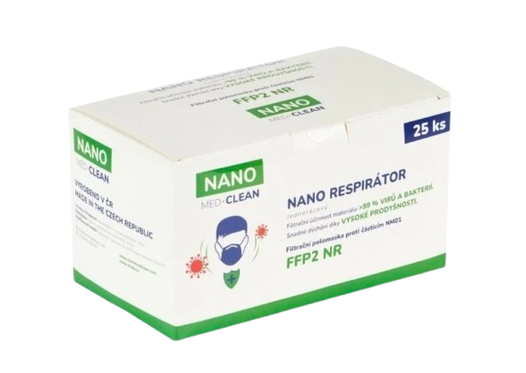 Nano Med. Clean Nanovlákenný respirátor FFP2 Bílý, 25 ks