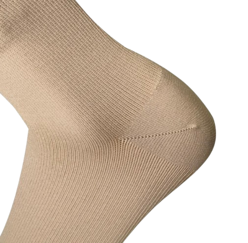 Kompresní podkolenky se zipem, otevřená špice- béžová, 1 pár