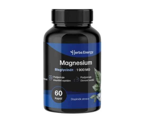 Herbs Energy Magnesium Bislycinát 1900 mg, 60 kapslí