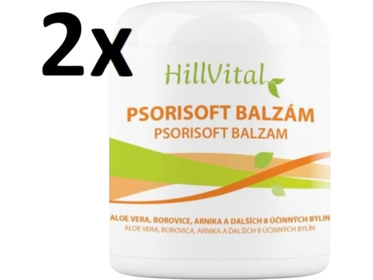 HillVital Psorisoft balzám, na kožní problémy, 2x 250ml