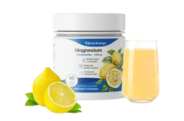 Herbs Energy Magnesium 1200 mg - 3 formy hořčíku, Citron, 30 dávek