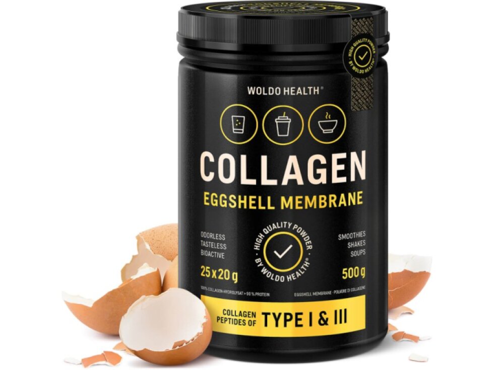 WoldoHealth® Kolagen s práškem z membrány vaječné skořápky 500g
