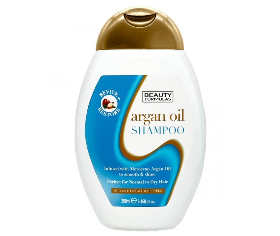 Beauty Formulas Šampón s arganovým olejem pro normální až suché vlasy, 250ml 