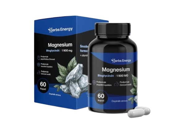 Herbs Energy Magnesium Bislycinát 1900 mg, 60 kapslí