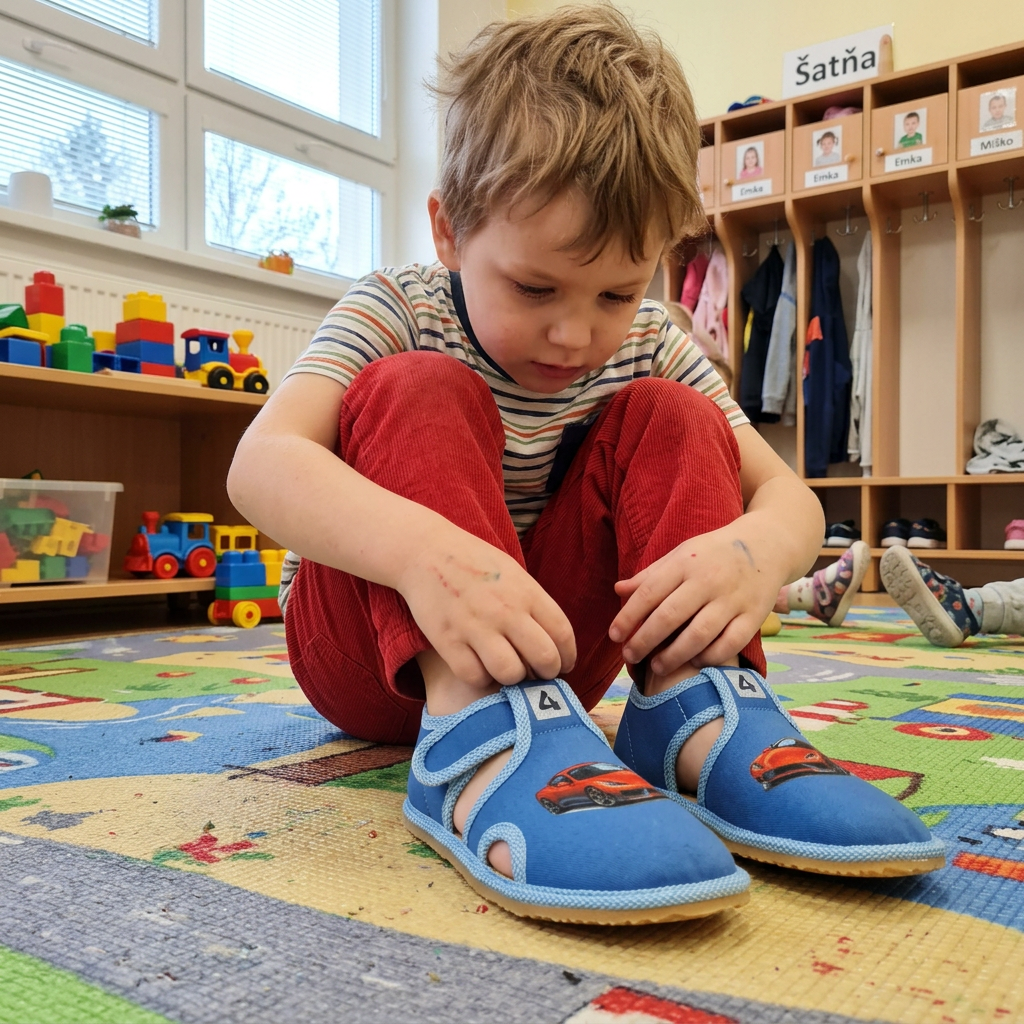 detské barefootové papučky ANTAL rascal CAR
