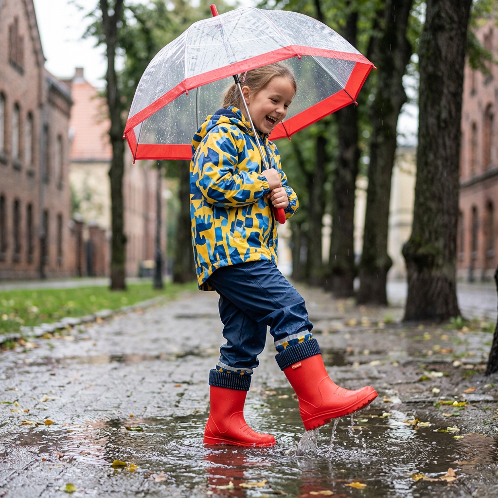 Demar detské gumáky zateplené červené