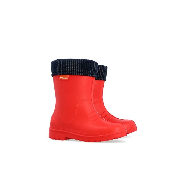 Demar detské gumáky zateplené červené