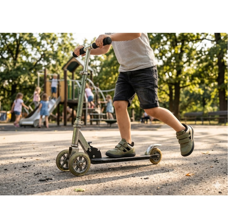 Protetika VESTON khaki detská barefootová obuv