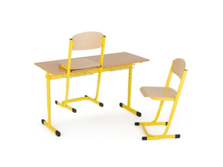 Školní set Amos pevný dvoumístný