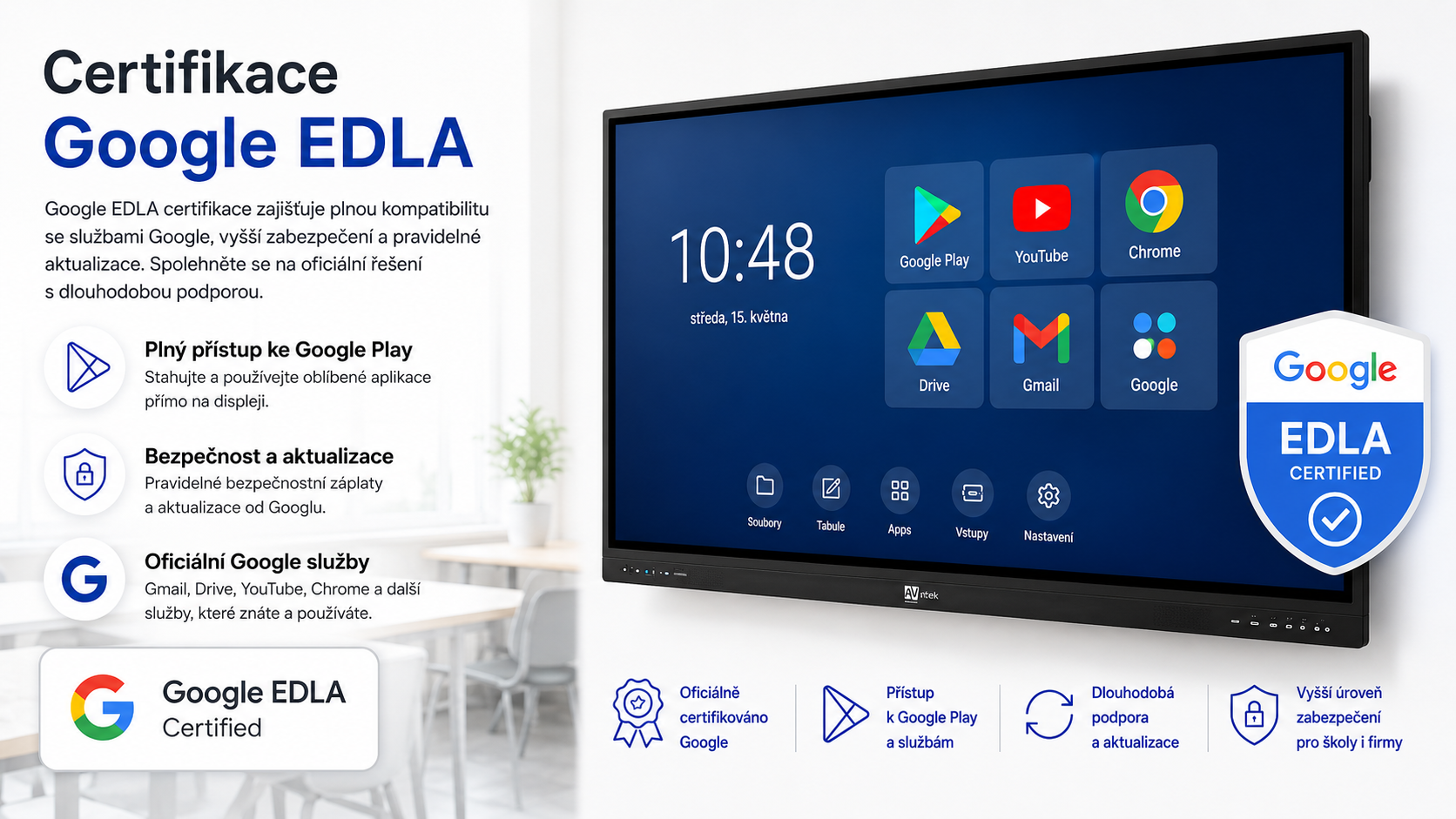 Interaktivní dotykový displej Avtek TS 8 Lite G (65"-86")
