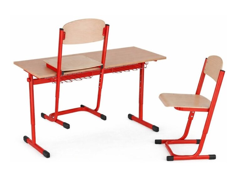Školní set Amos pevný dvoumístný