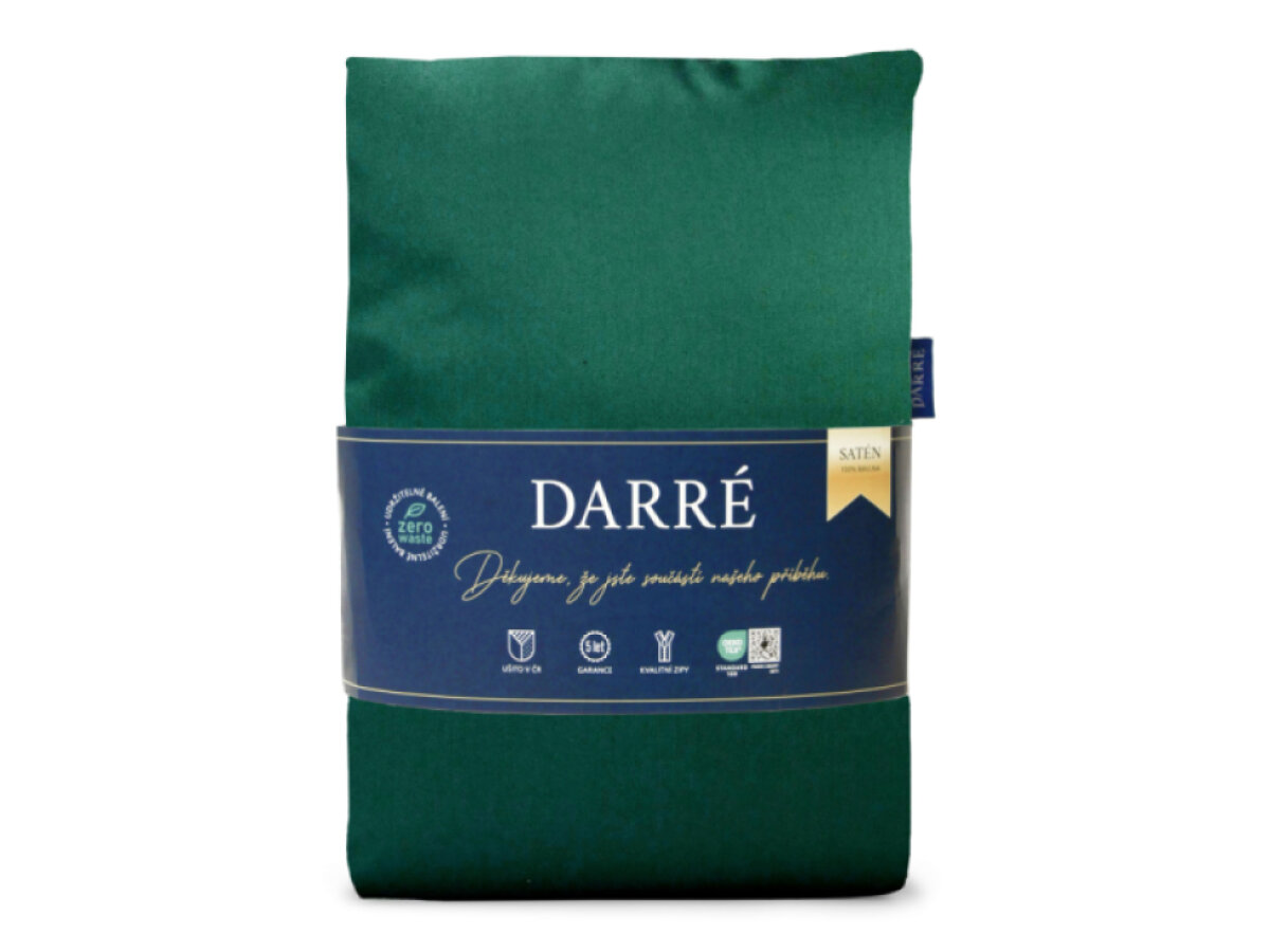 Saténové povlečení Royal - dark green
