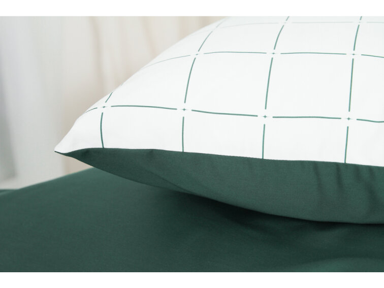 Saténový povlak na polštář Royal Dream - dark green