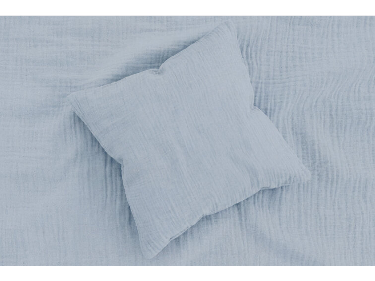 Celoroční mušelínový povlak na polštářek Ice Blue