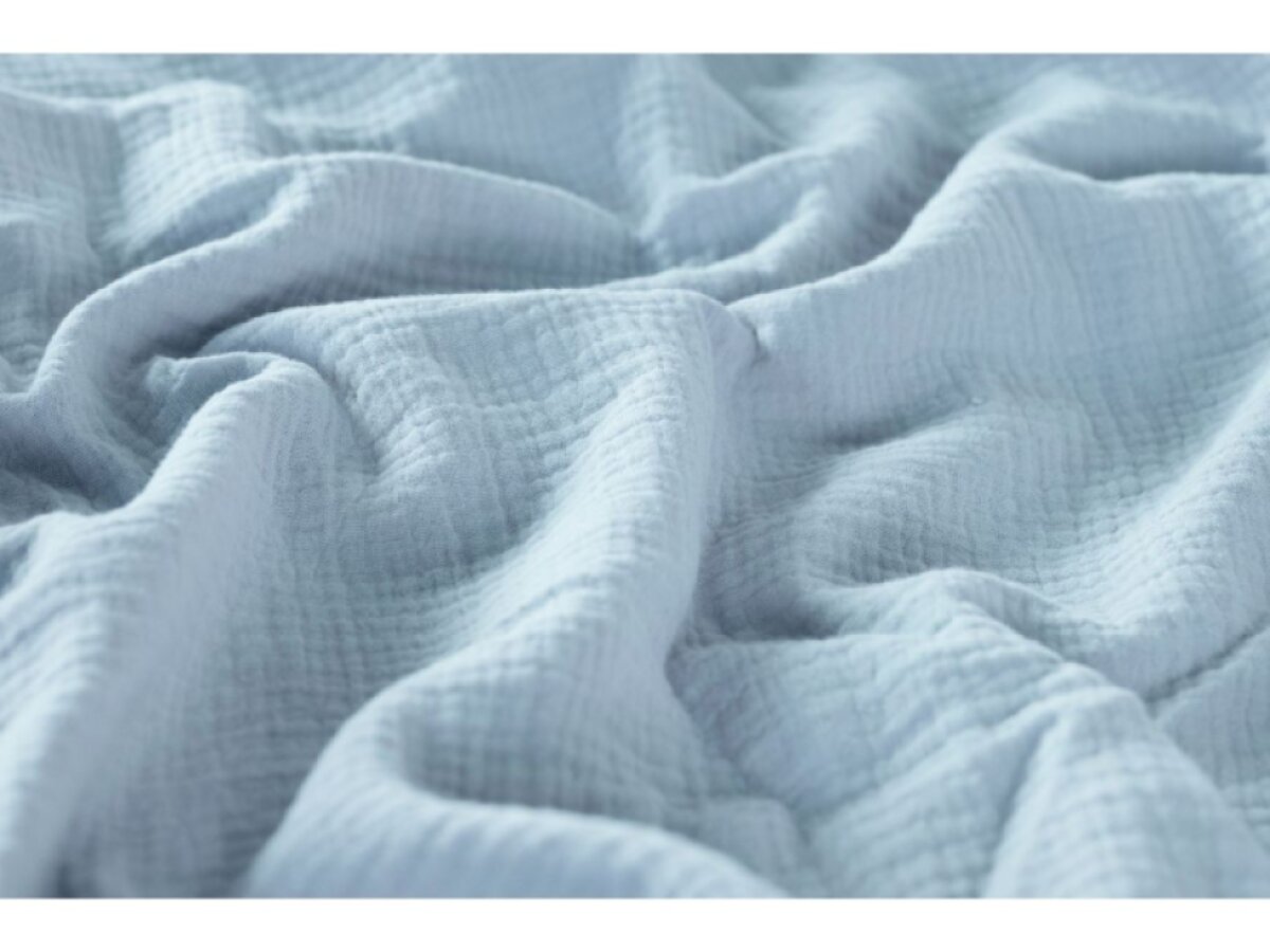 Celoroční mušelínové povlečení Ice Blue - GOTS