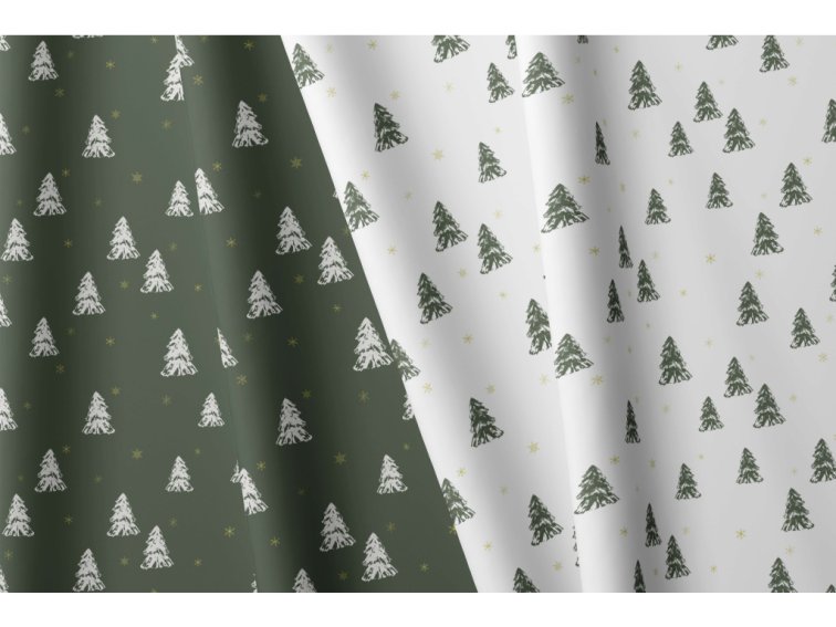 Bavlněné povlečení Vánoční stromečky - duo