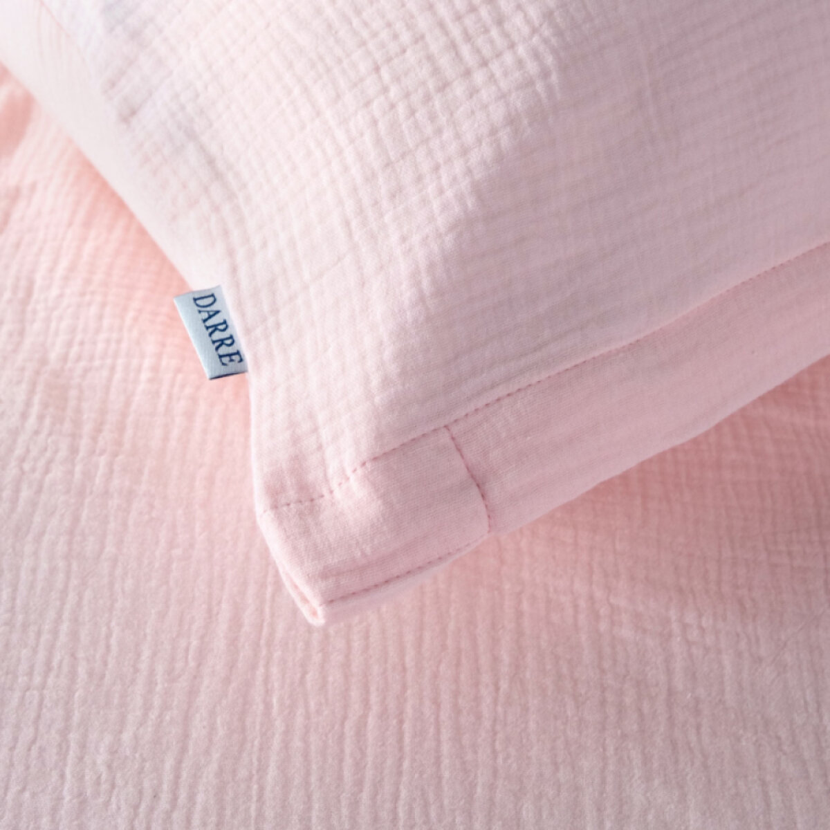 Mušelínový povlak na polštářek Baby pink