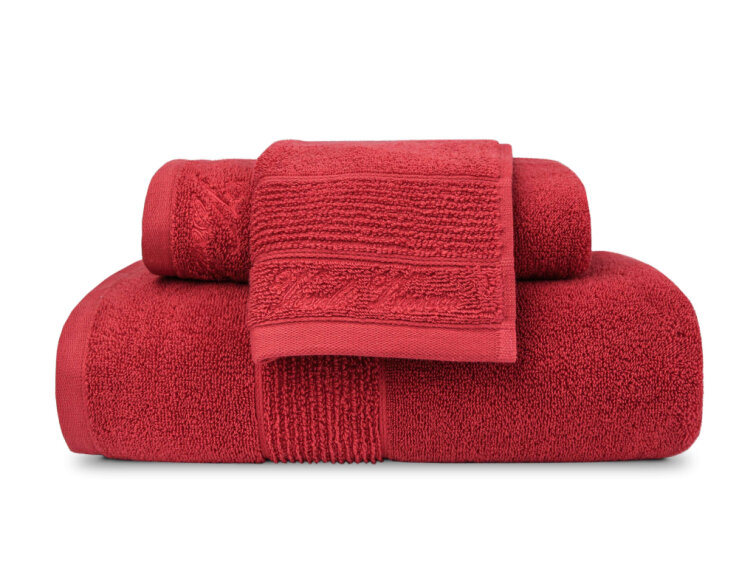 Ručníky a osušky BELLA CASA - červená - Veselé Vánoce