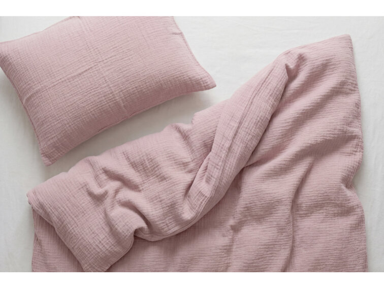 Celoroční mušelínové povlečení Soft Pink