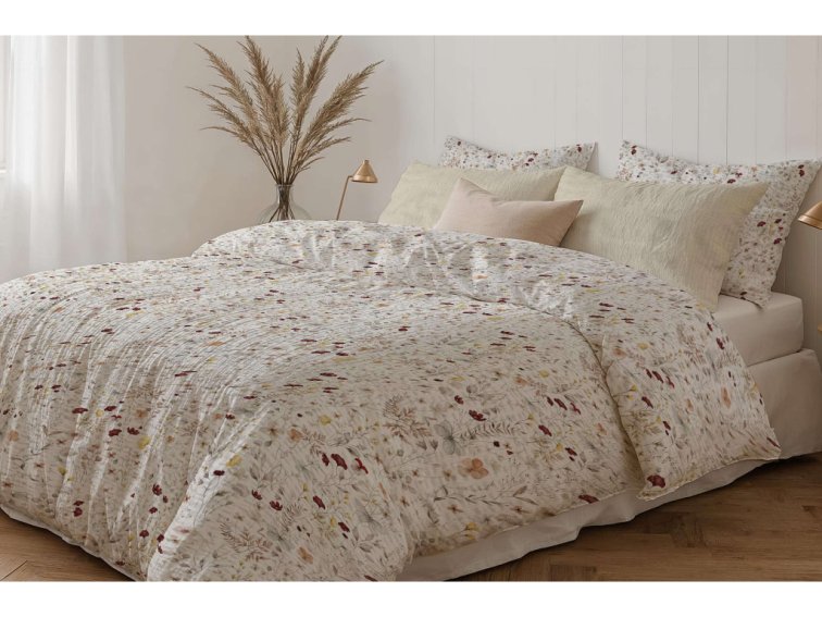 Krepové povlečení Květinová něžnost - světlé