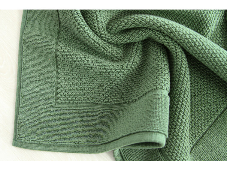 Koupelnová předložka CASA PURA - lesní zelená - GOTS