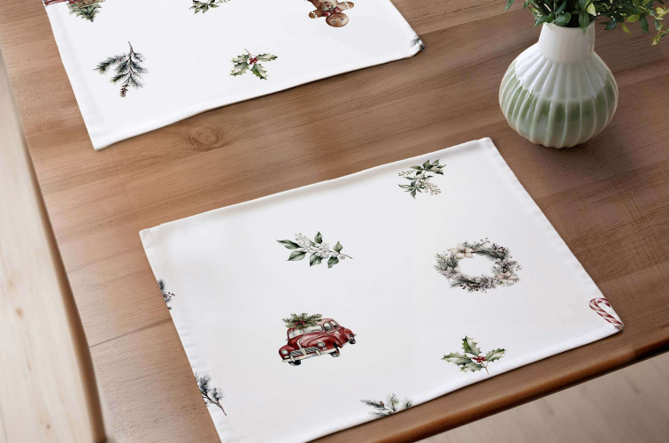 Bavlněný běhoun Vánoční jízda