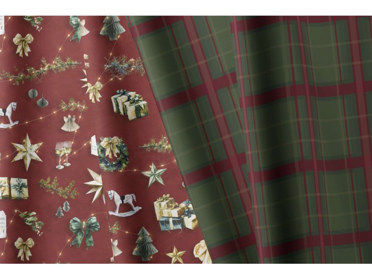 Bavlněné povlečení Kouzlo Vánoc - jasně červené - duo