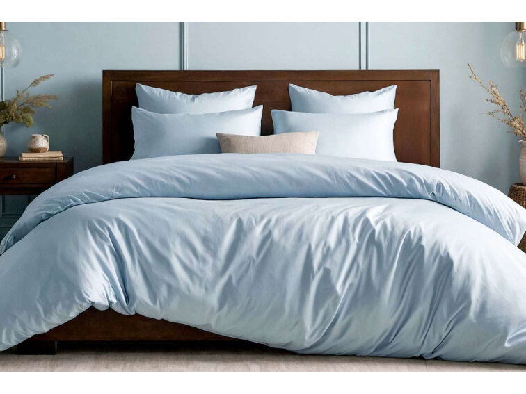 Bavlněné povlečení Jednobarevné perkálové - ledově modré