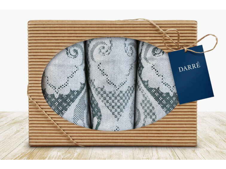 Dárková kazeta utěrek 73 - Srdce - zelená