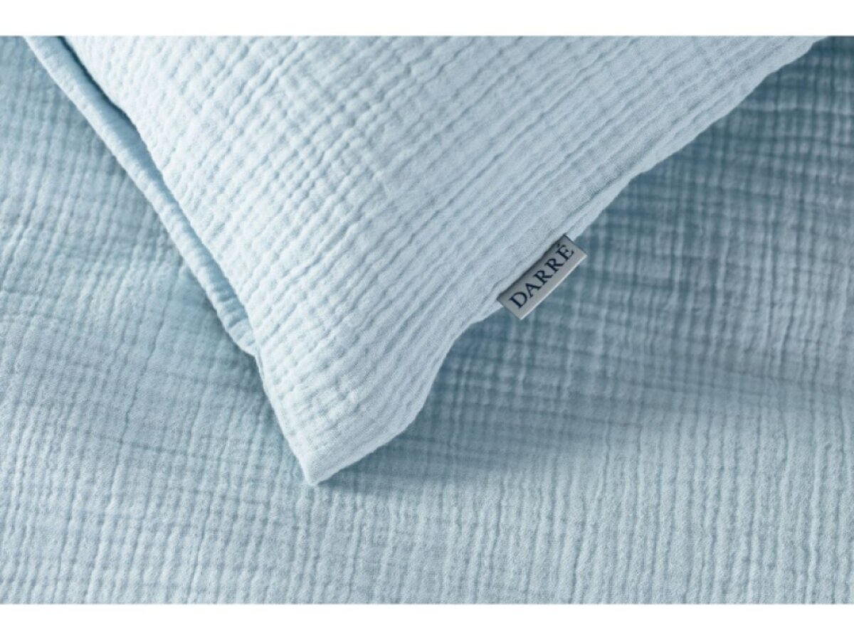 Celoroční mušelínové povlečení Ice Blue - GOTS