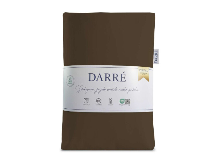 Bavlněné povlečení Jednobarevné perkálové - tmavě hnědé