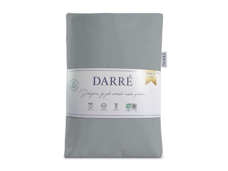 Bavlněné povlečení Jednobarevné perkálové - světle šedé