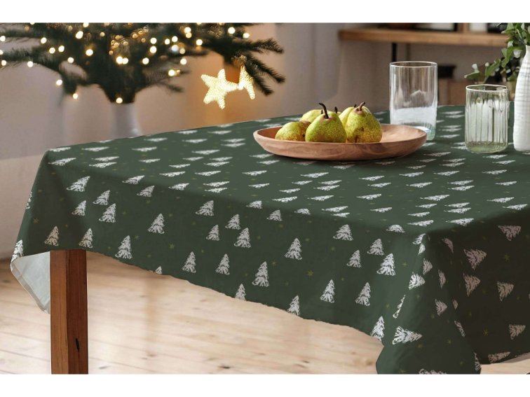 Bavlněný ubrus Vánoční stromečky