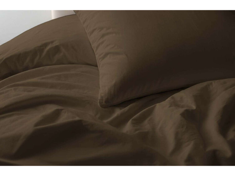 Bavlněné povlečení Jednobarevné perkálové - tmavě hnědé