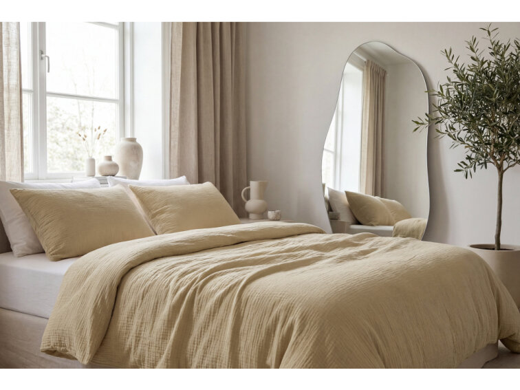 Celoroční mušelínové povlečení Sand